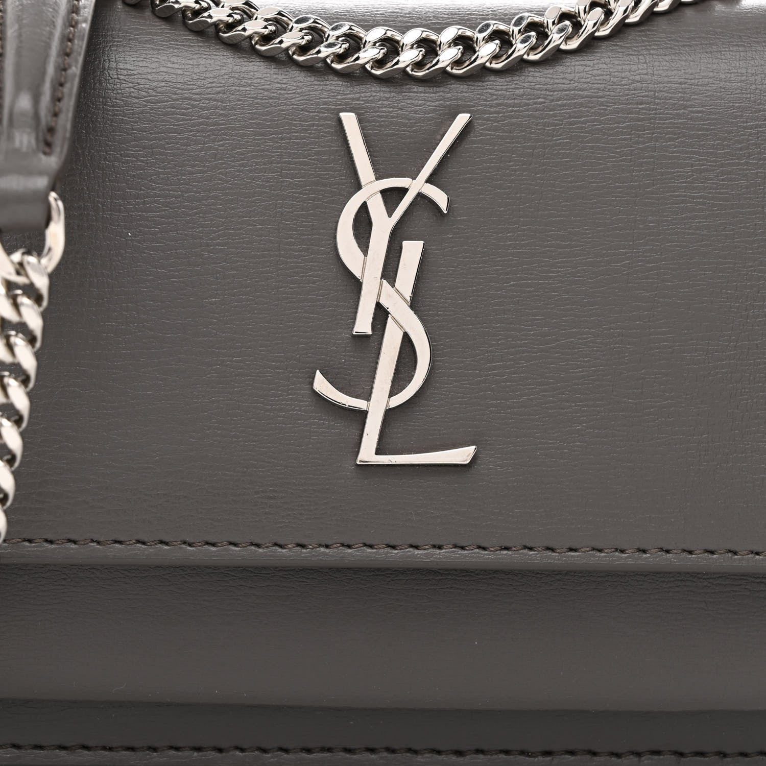 Saint Laurent Calfskin Monogram Sunset Chain Wallet Earth 7 of 9