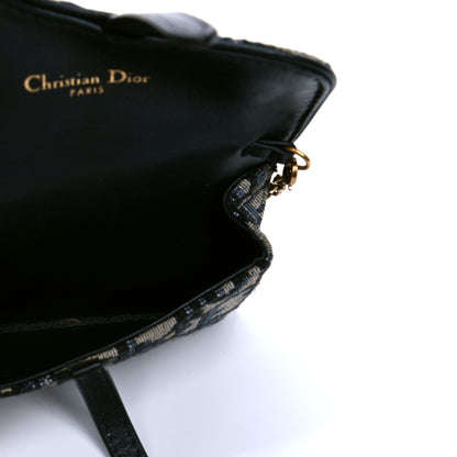 Christian Dior Oblique Nano Saddle Chain Pouch Blue 4 of 4