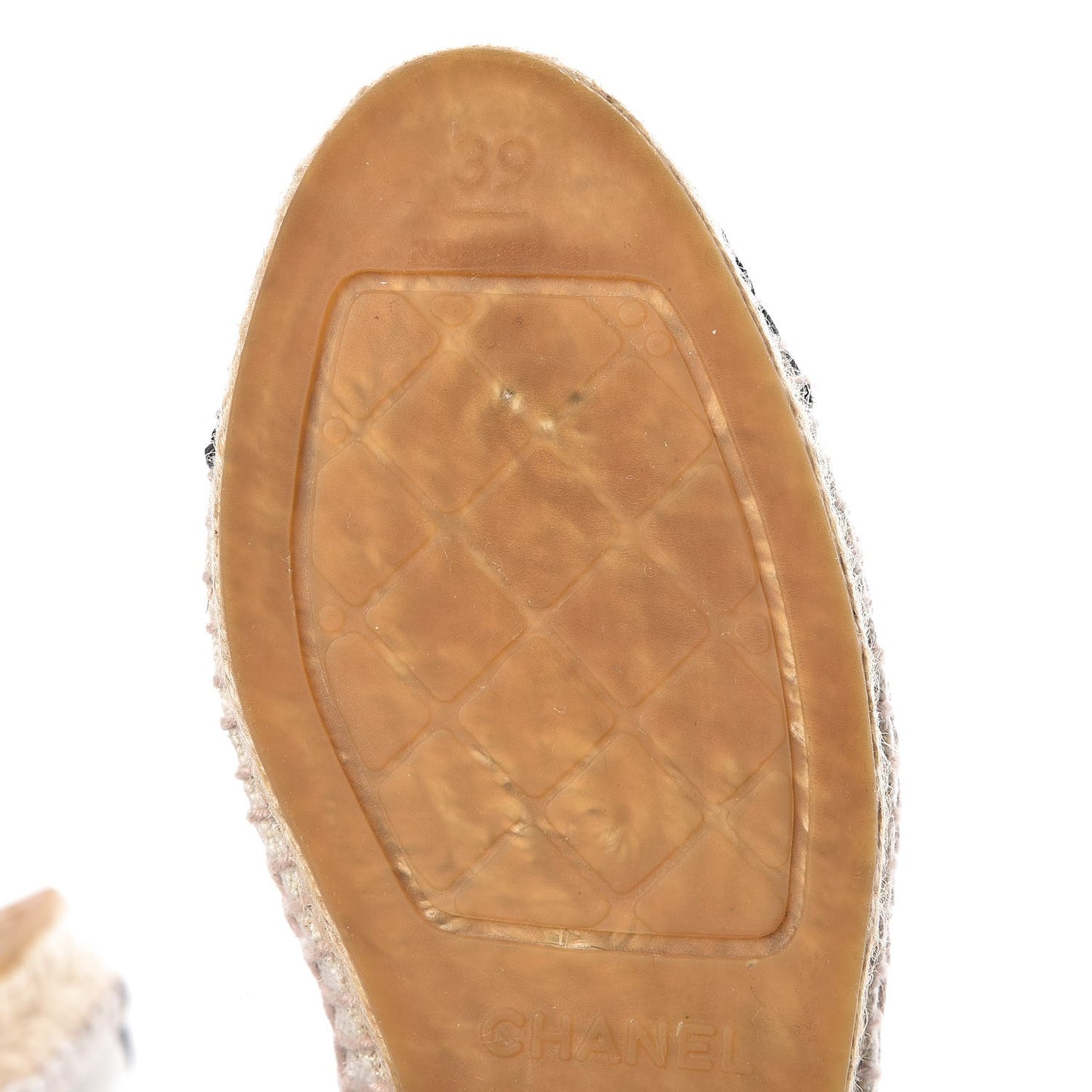 Linen CC Espadrilles 39 Beige Black