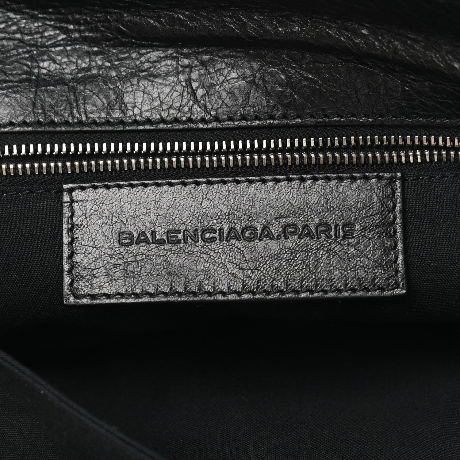 Balenciaga Agneau Giant 12 Silver Hardware Envelope Strap Clutch Black 7 of 8