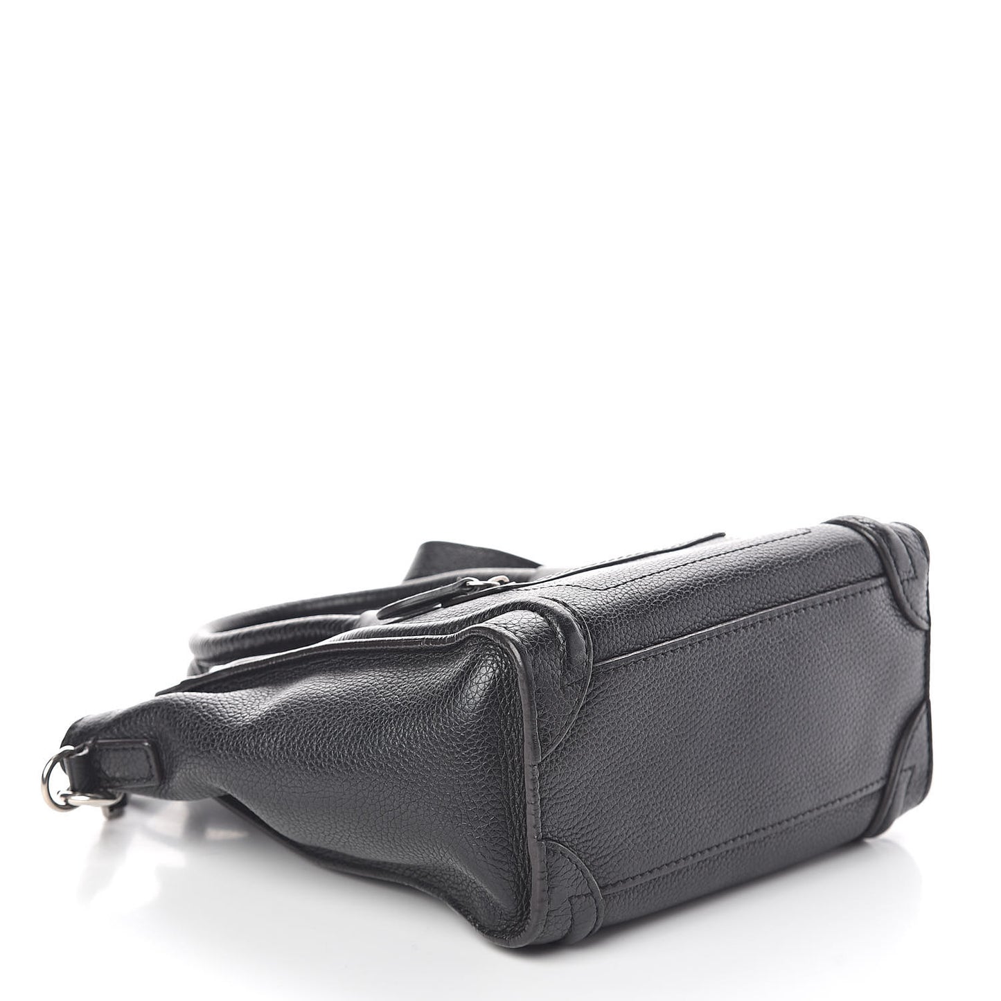 Drummed Calfskin Nano Luggage Black