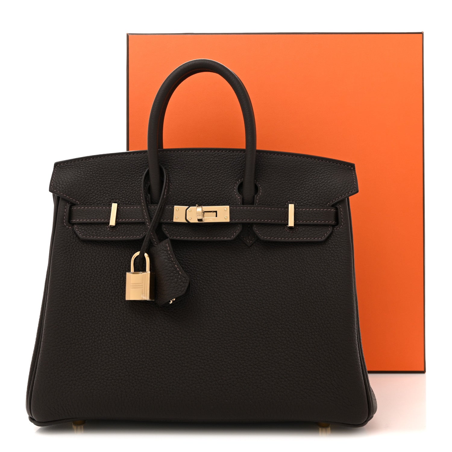Hermes Togo Birkin 25 Bai Brun 10 of 10