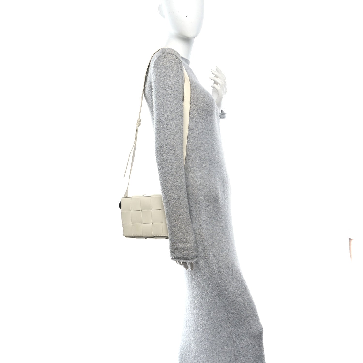 Bottega Veneta Patent Maxi Intrecciato Cassette Crossbody Bag White 2 of 12