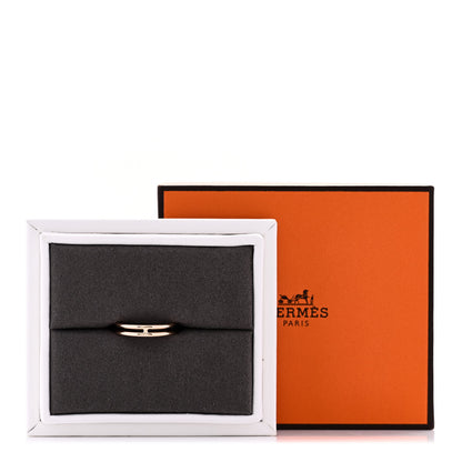 Hermes 18K Rose Gold Ariane Wedding Band Ring 53 6.5 5 of 5