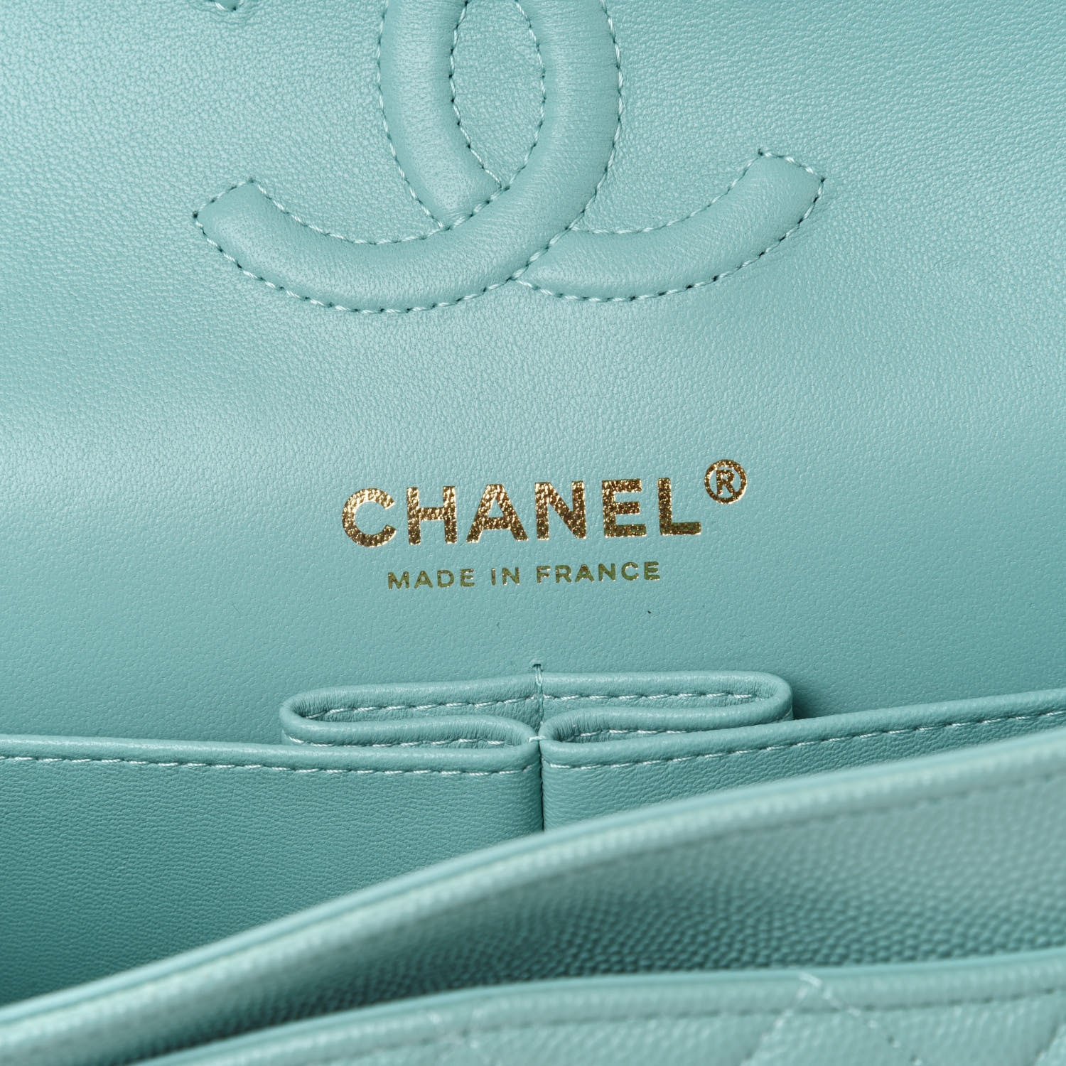 Chanel Caviar Quilted Small Double Flap Light Green 6 of 11