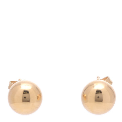 Tiffany 18K Yellow Gold 8mm HardWear Ball Earrings 1 of 5