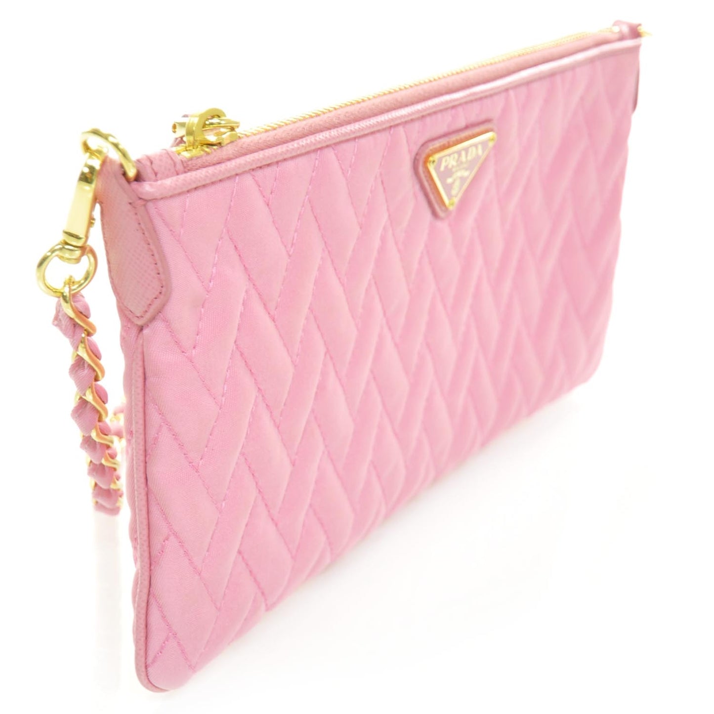 Tessuto Impuntu Nylon Quilted Sling Bag Pink