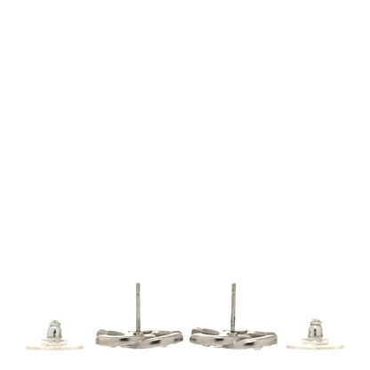 Chanel Crystal CC Earrings Silver 3 of 4