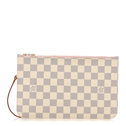 Louis Vuitton Damier Azur Neverfull MM GM Pochette Rose Ballerine 1 of 8