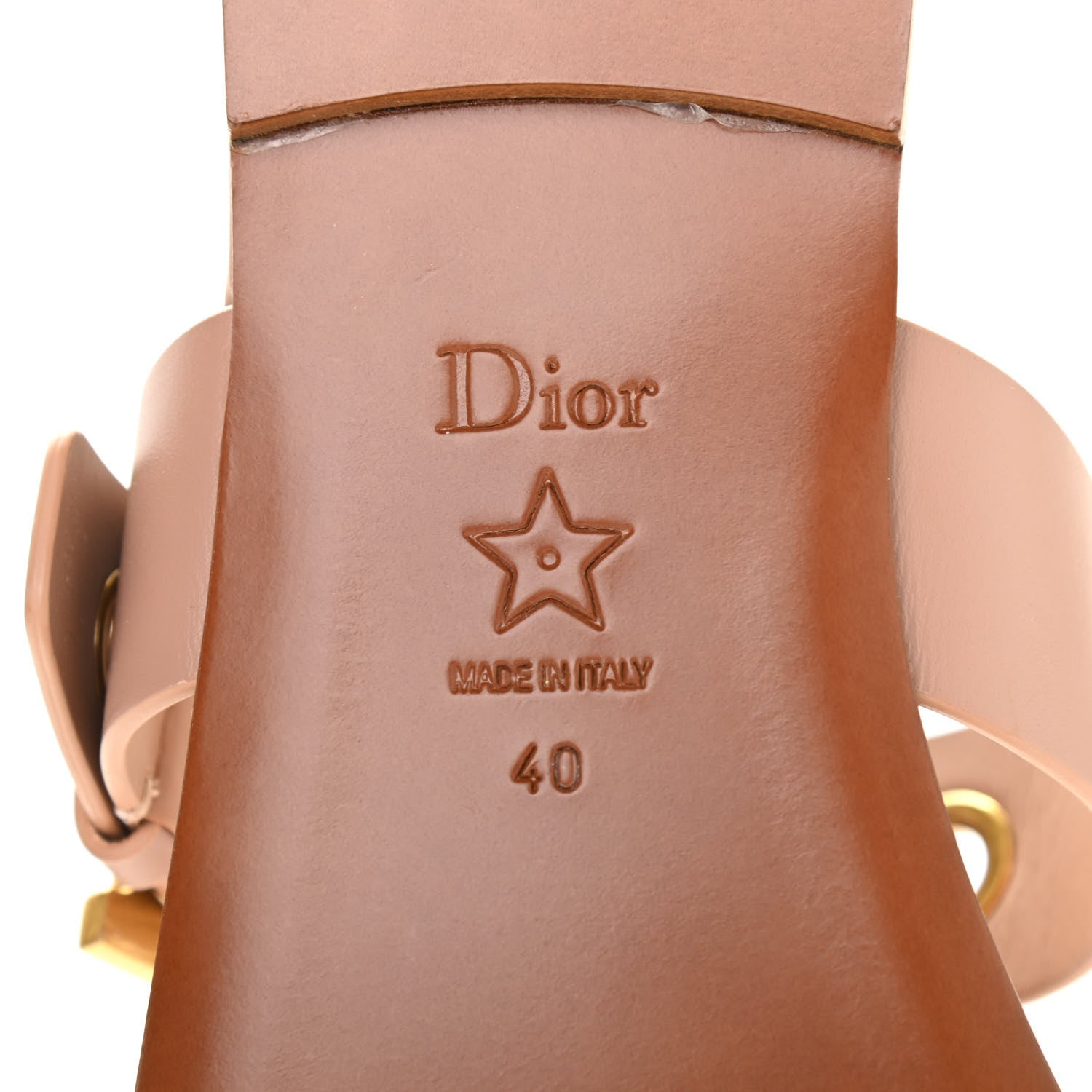 Christian Dior Calfskin D-Dior Slide Sandals 40 Rose De Vents 6 of 8