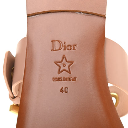 Christian Dior Calfskin D-Dior Slide Sandals 40 Rose De Vents 6 of 8