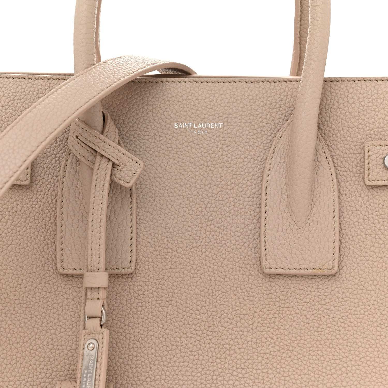Saint Laurent Grained Calfskin Small Supple Sac De Jour Light Natural 9 of 15