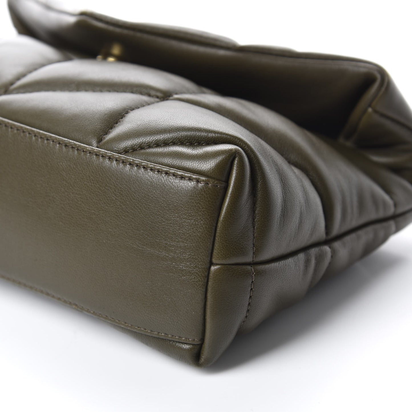 Lambskin Quilted Toy Loulou Puffer Monogram Chain Satchel Seaweed