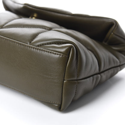 Saint Laurent Lambskin Quilted Toy Loulou Puffer Monogram Chain Satchel Seaweed 7 of 12