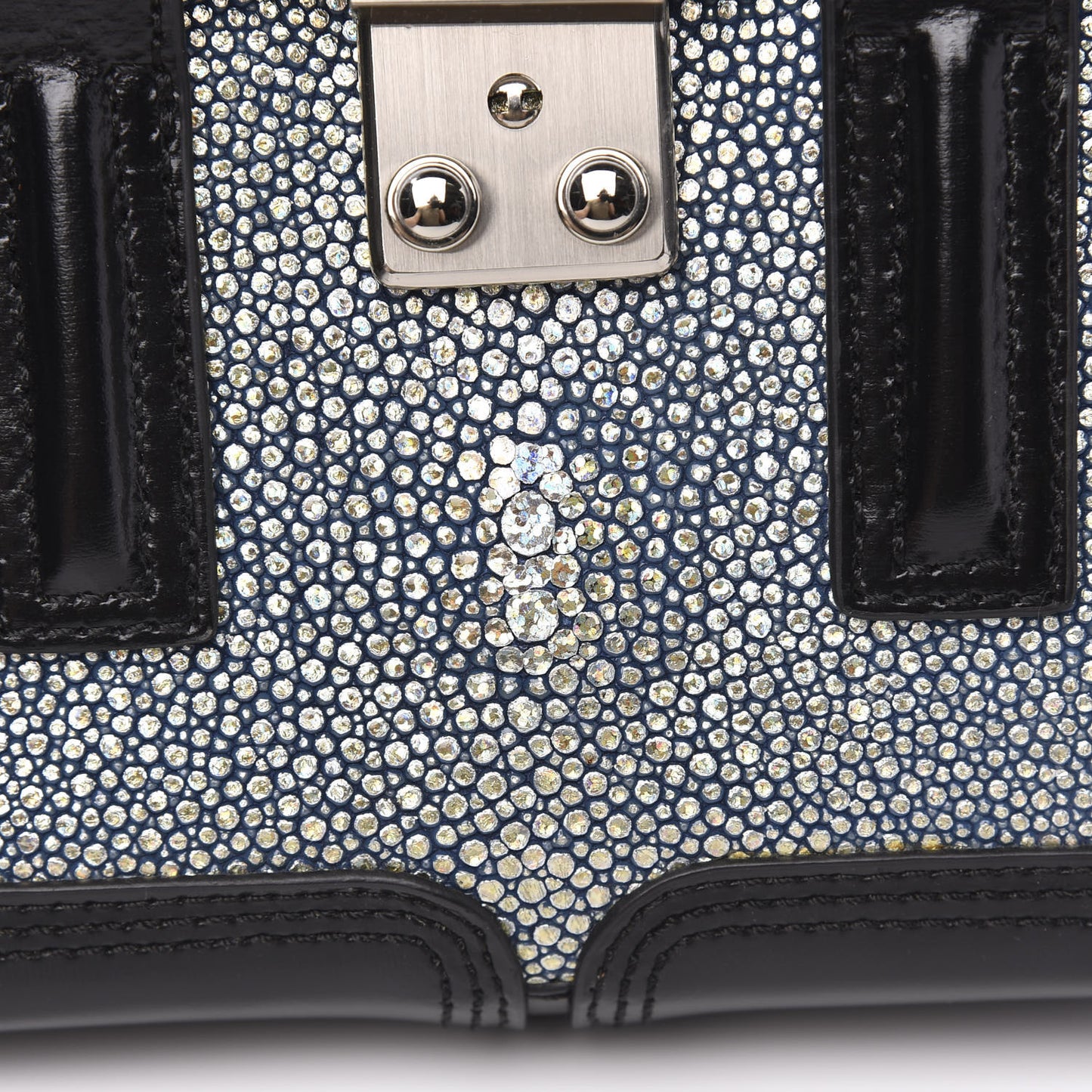 3.1 Smooth Calfskin Stingray Mini Pashli Satchel Black