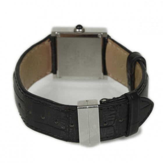 Stainless Steel Alligator 23mm Mademoiselle Quartz Watch Black