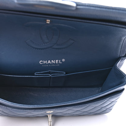 Chanel Caviar Quilted Medium Double Flap Blue 4 of 6