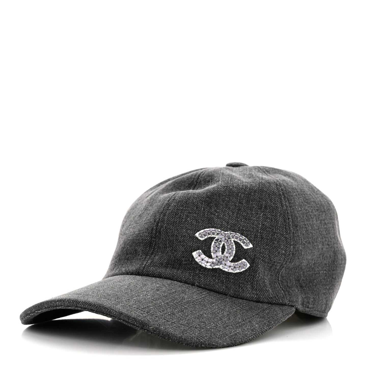 Cotton Sequin CC Cap Hat Black