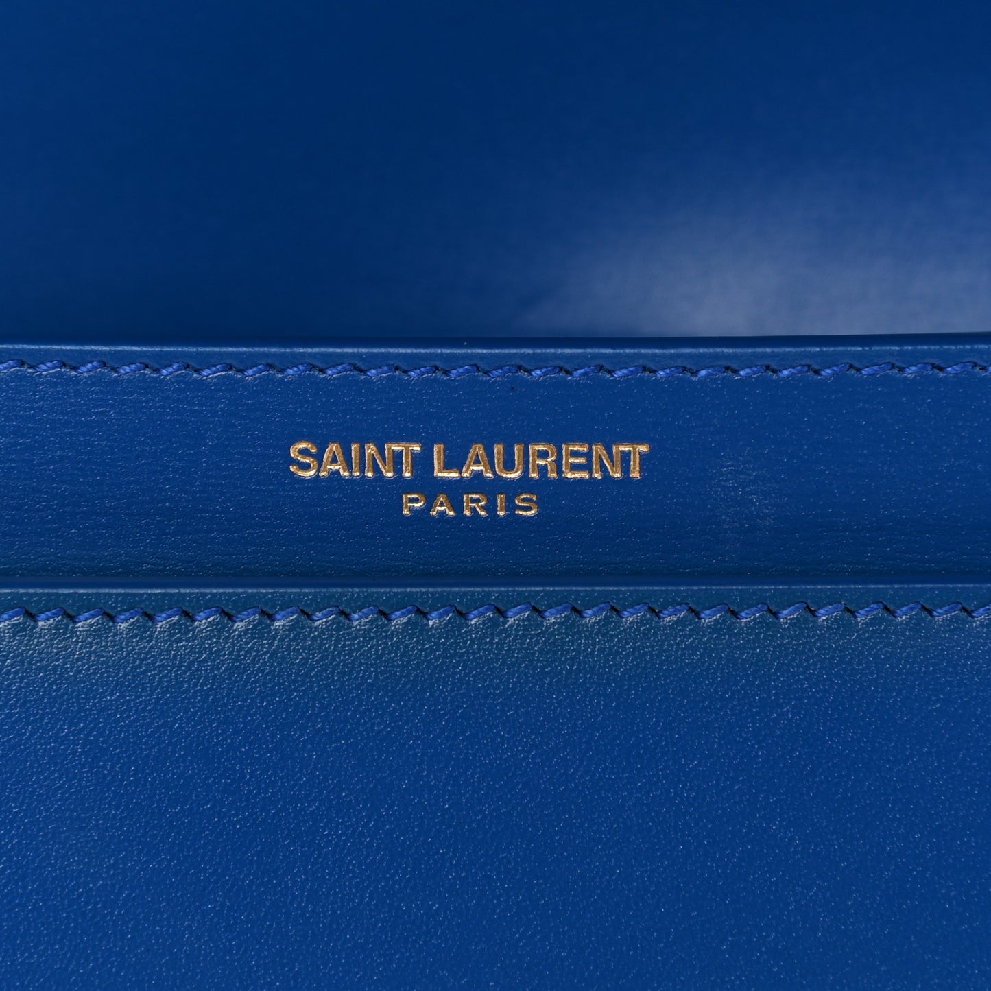 Smooth Calfskin Monogram Cassandra Clasp Bag Blue Majorelle