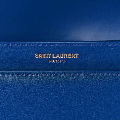 Saint Laurent Smooth Calfskin Monogram Cassandra Clasp Bag Blue Majorelle 7 of 15