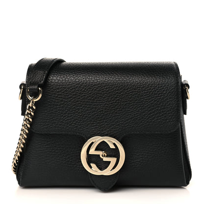 Gucci Dollar Calfskin Interlocking G Crossbody Bag Black 1 of 9