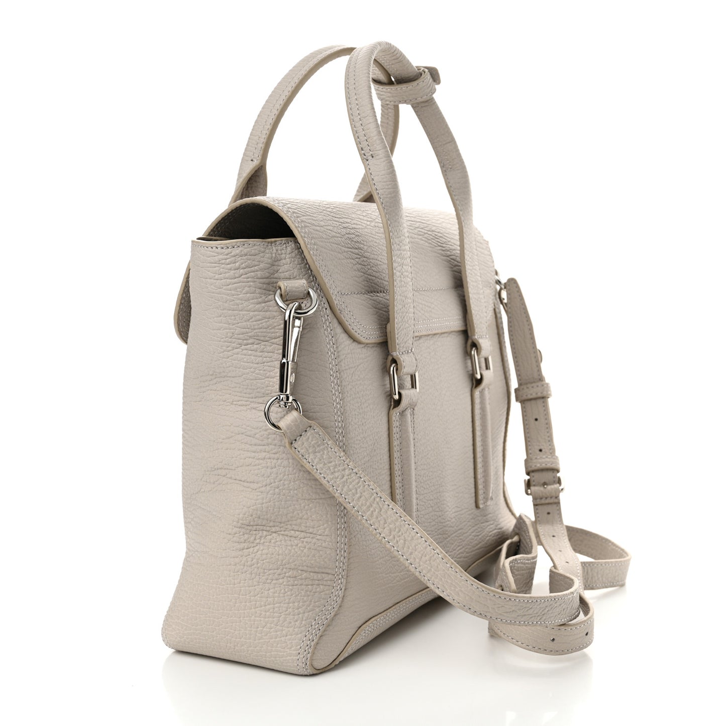Textured Calfskin Medium Pashli Satchel Feather