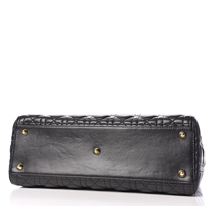 Christian Dior Lambskin Cannage Large Lady Dior Black 11 of 17