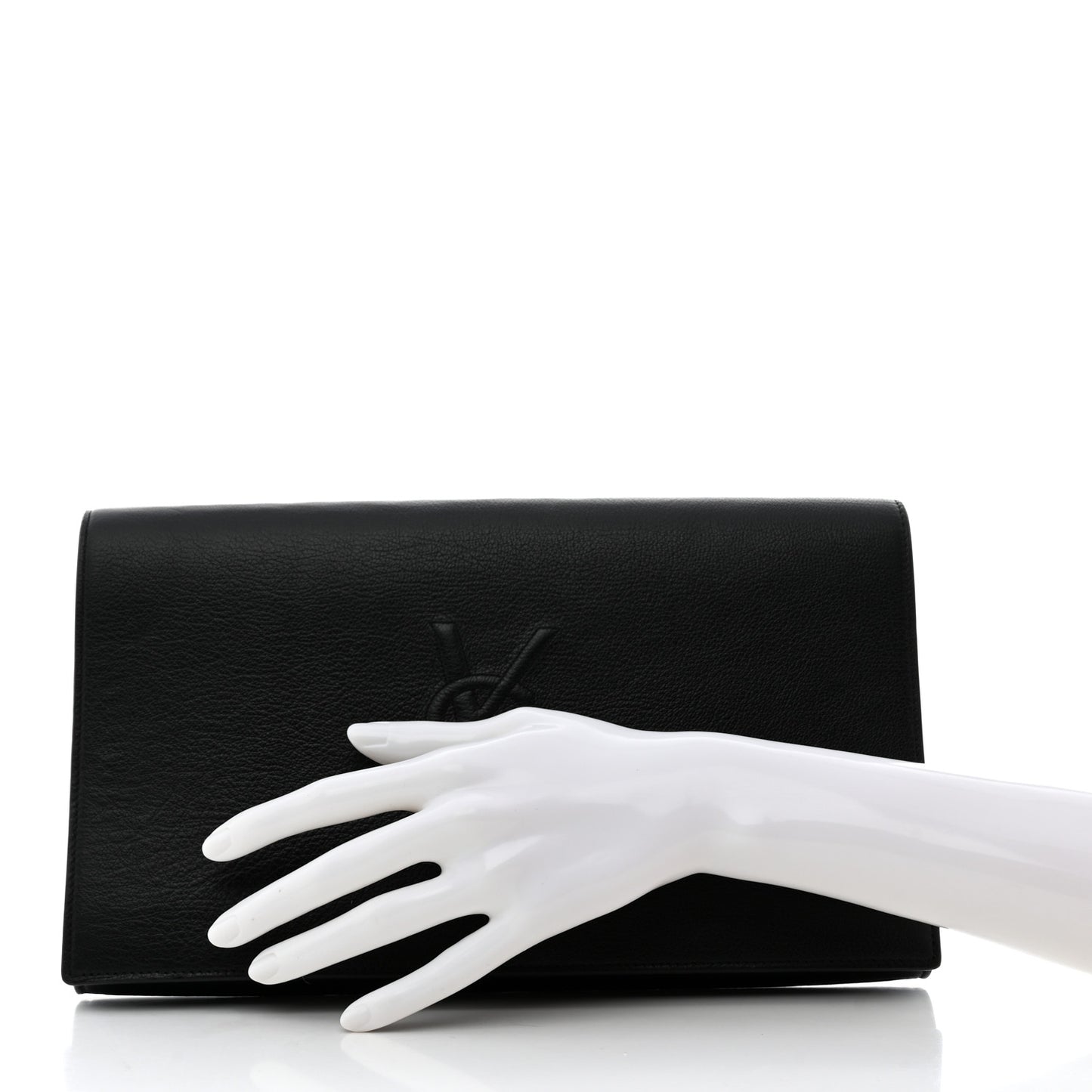 Calfskin Monogram Large Belle De Jour Clutch Black