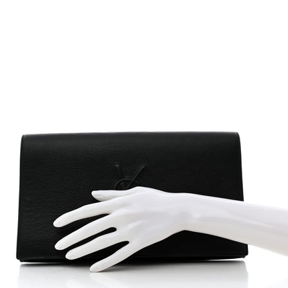 Saint Laurent Calfskin Monogram Large Belle De Jour Clutch Black 2 of 7