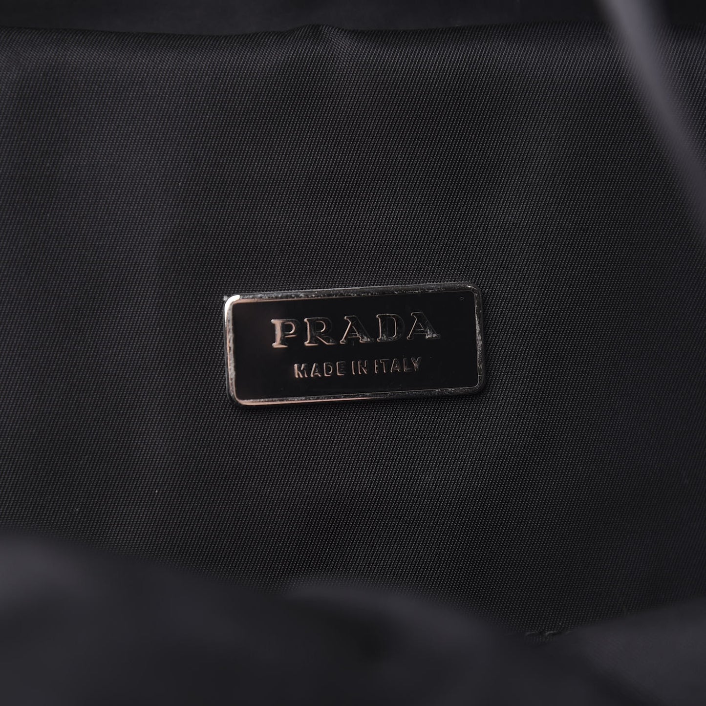 Technical Nylon Saffiano Double Buckle Backpack Black