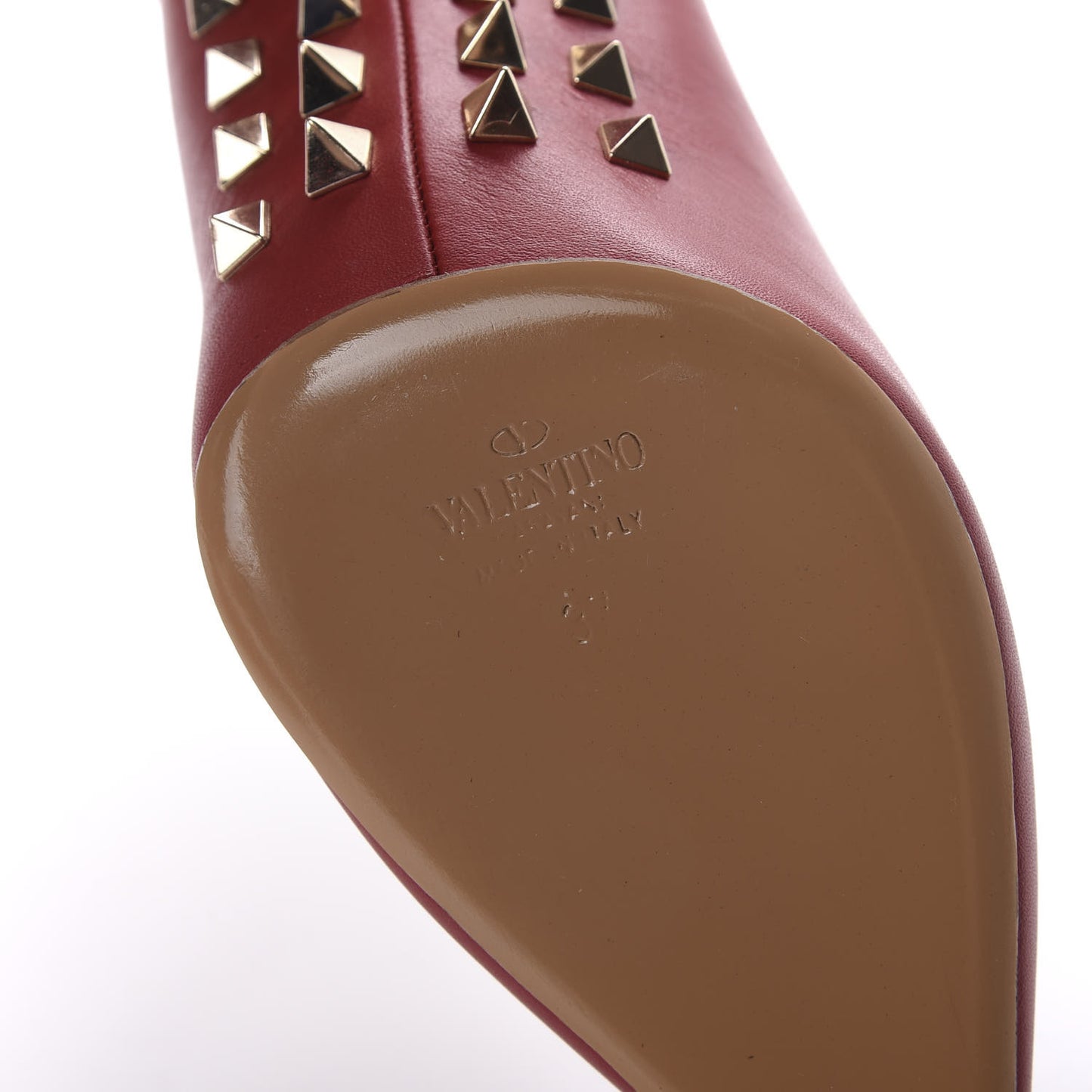 Nappa Rockstud Jaw Stud 100mm Pumps 37 Rosso Valentino