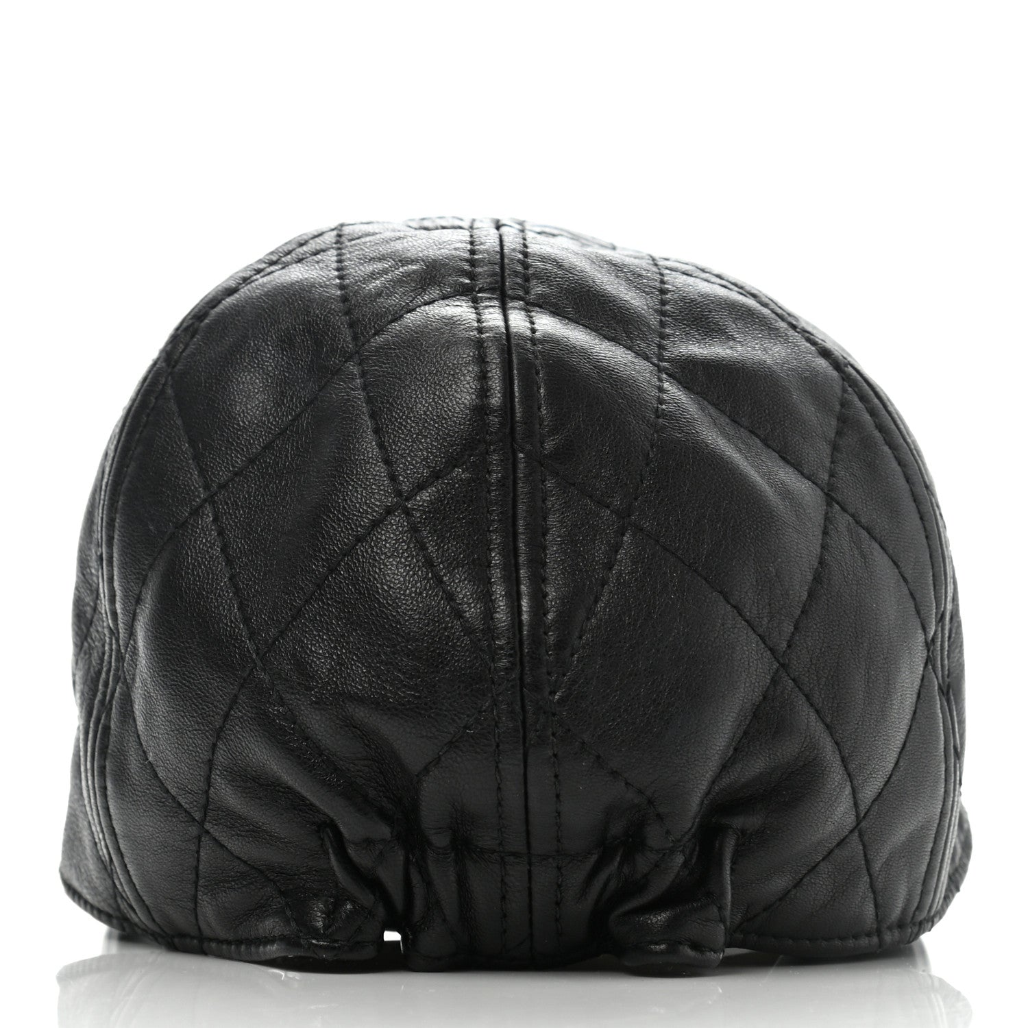 Chanel Lambskin Quilted CC Cap Hat S Black 6 of 8