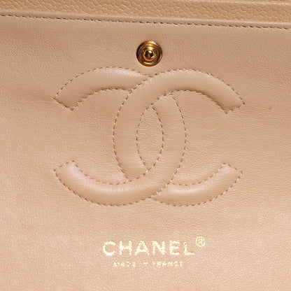Chanel Caviar Quilted Medium Double Flap Beige 6 of 8