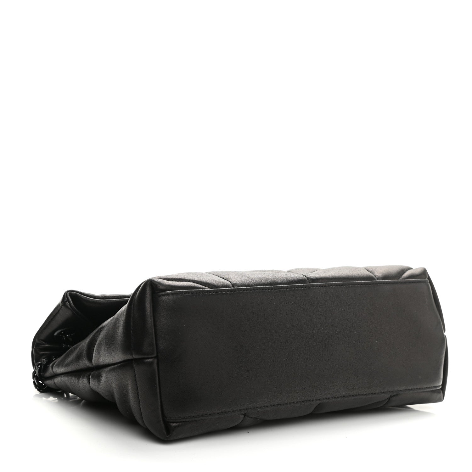 Saint Laurent Lambskin Quilted Small Loulou Puffer Monogram Chain Satchel Black 3 of 9