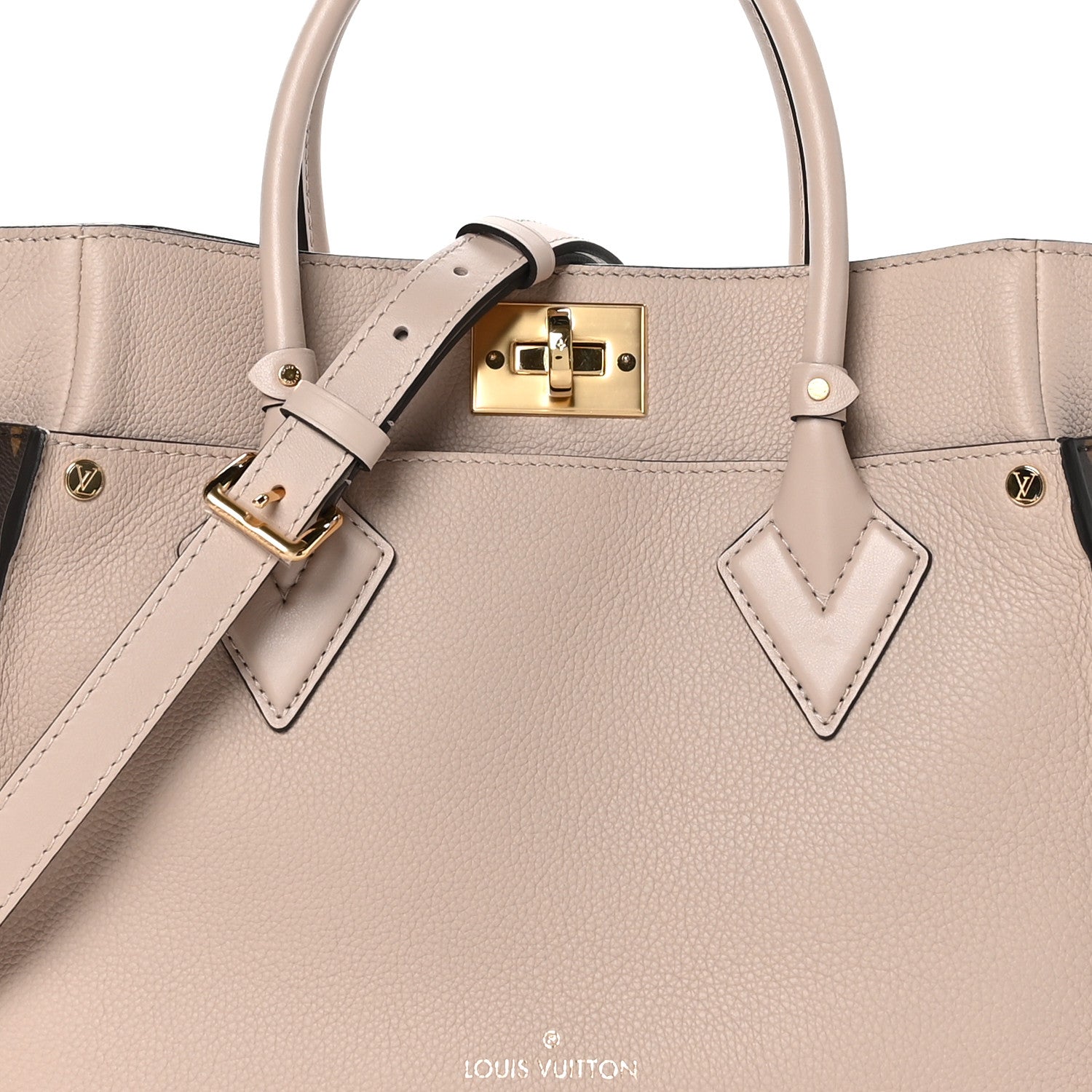 Louis Vuitton Calfskin Monogram On My Side Greige 7 of 9