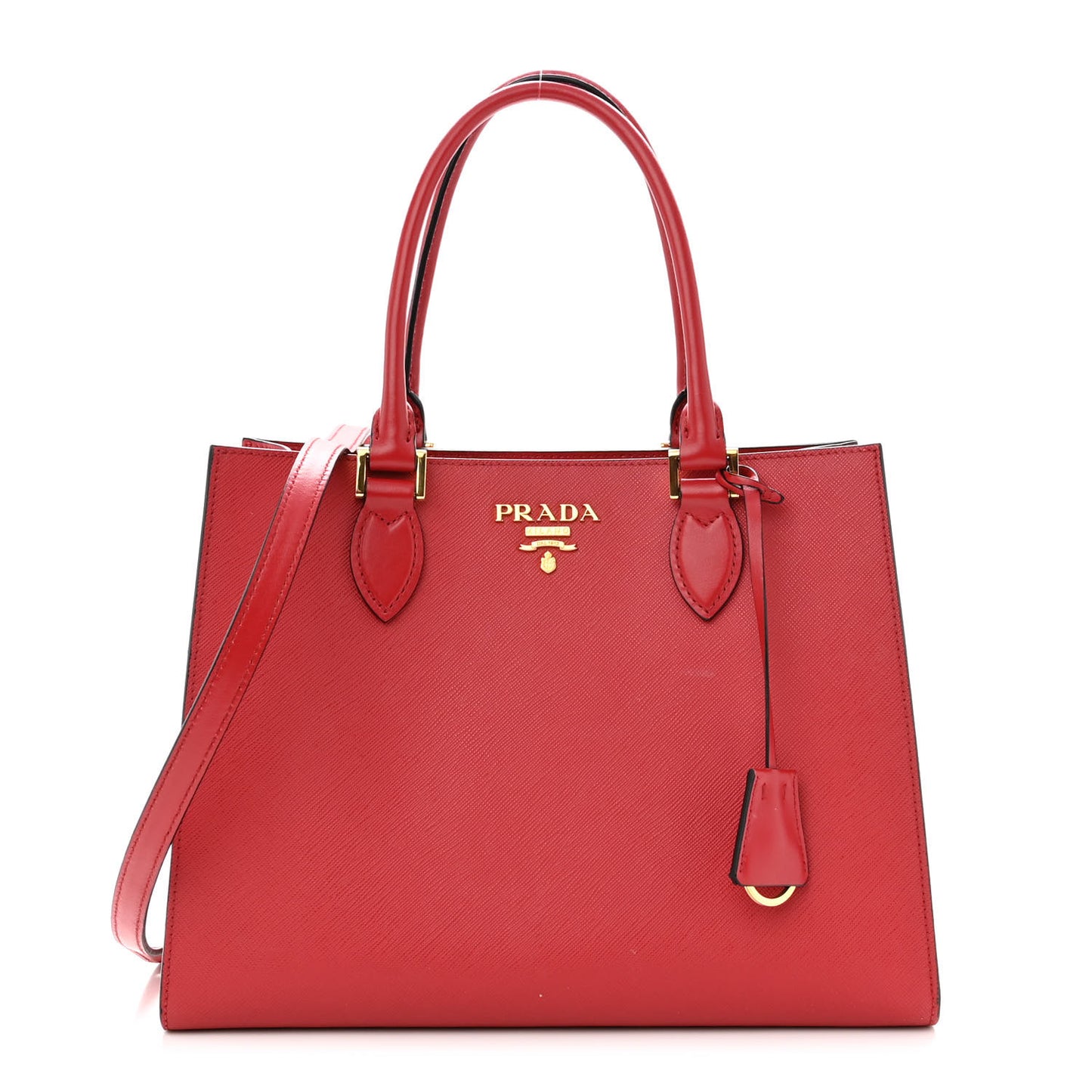 Saffiano Soft Calfskin Tote Fuoco