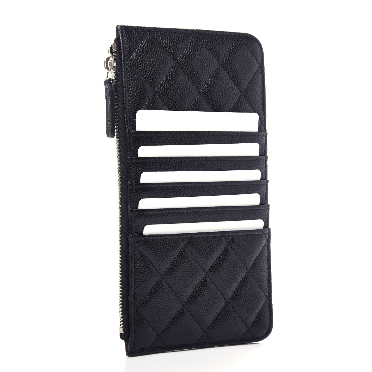 Chanel Caviar Quilted Classic Flat Wallet Pouch Black 3 of 8