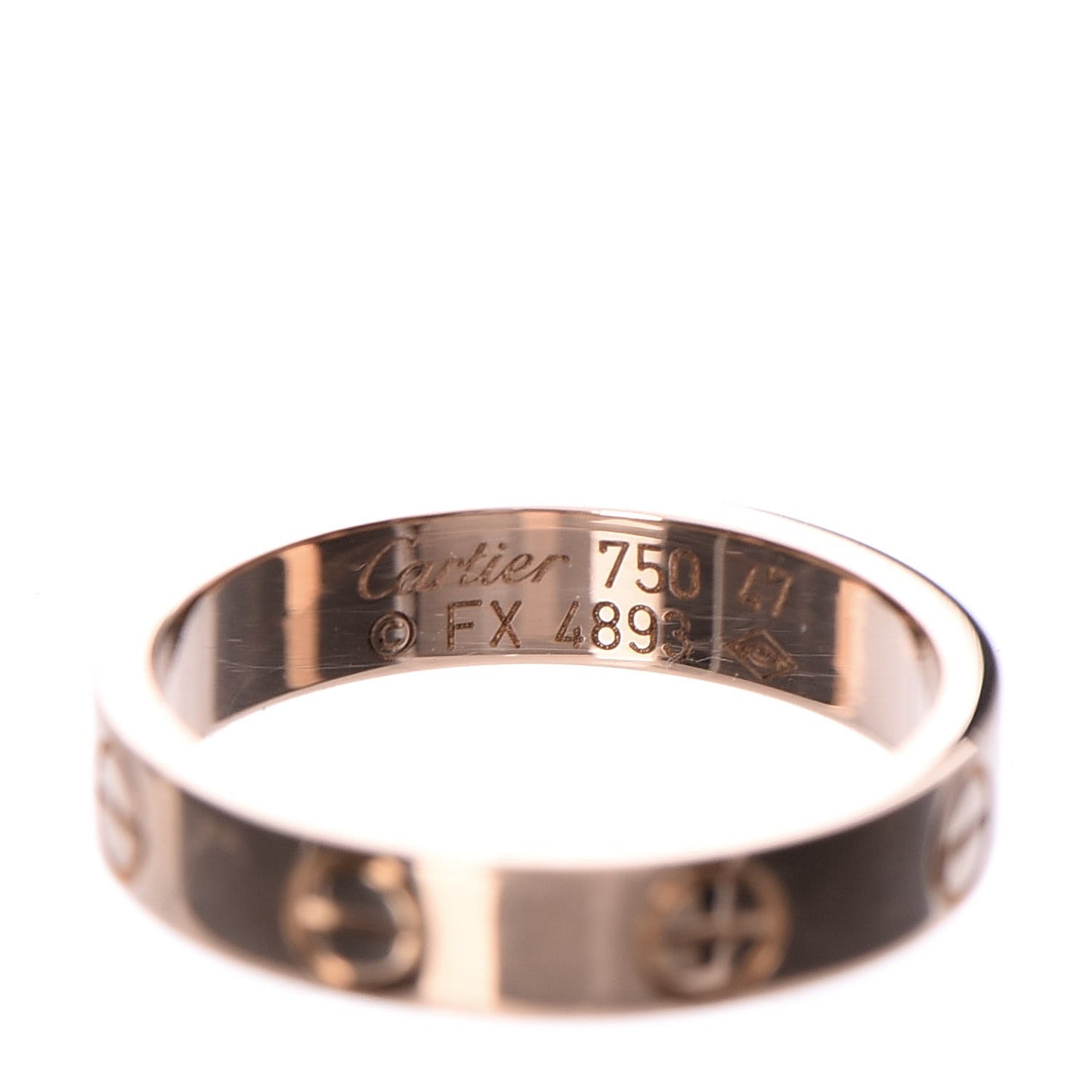 18K Pink Gold 3.5mm LOVE Wedding Band Ring 47 4