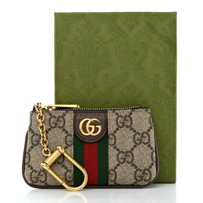Gucci GG Supreme Monogram Web Ophidia Key Case Beige New Acero 8 of 8