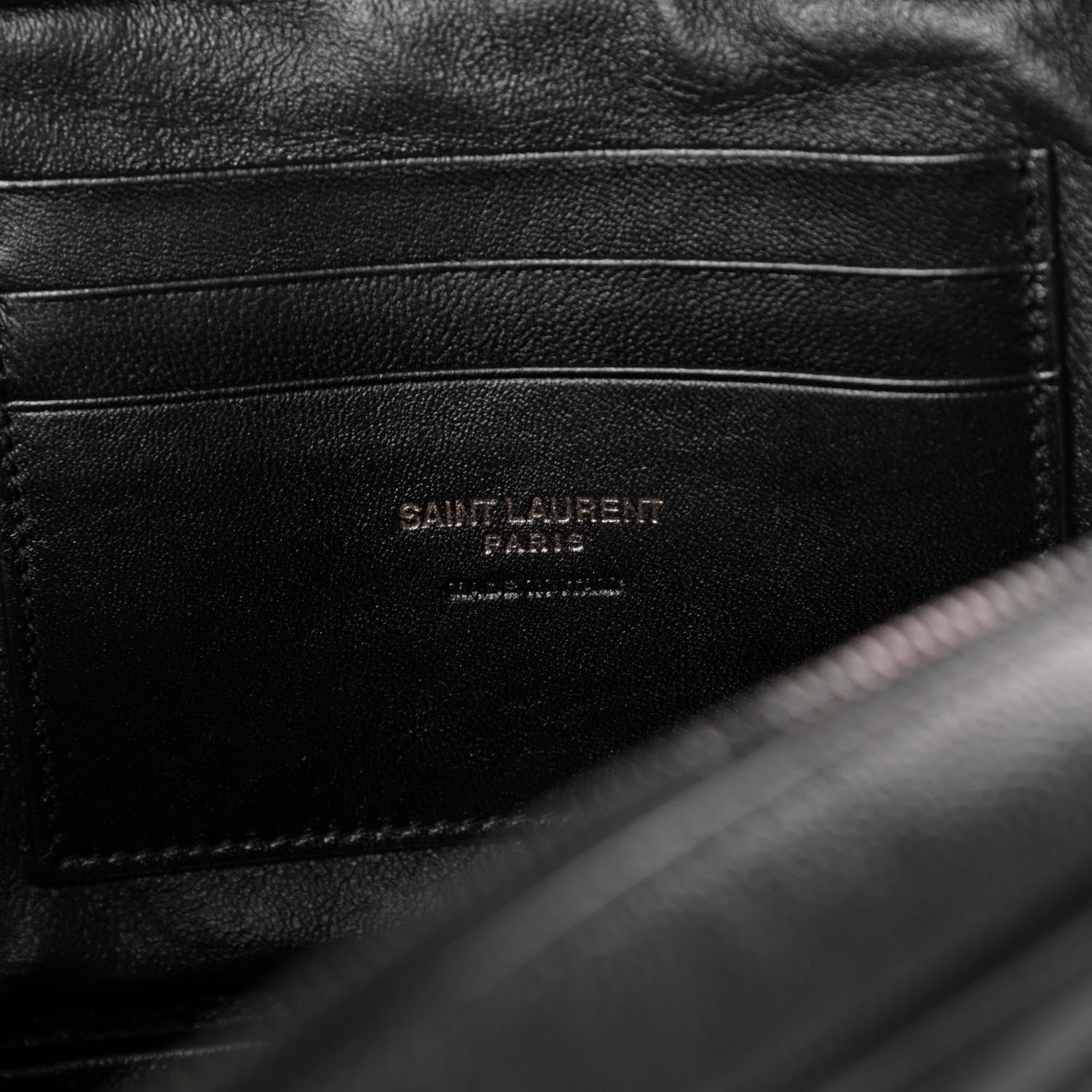 Saint Laurent Grain De Poudre Matelasse Monogram Mini Lou Camera Bag Black 6 of 9