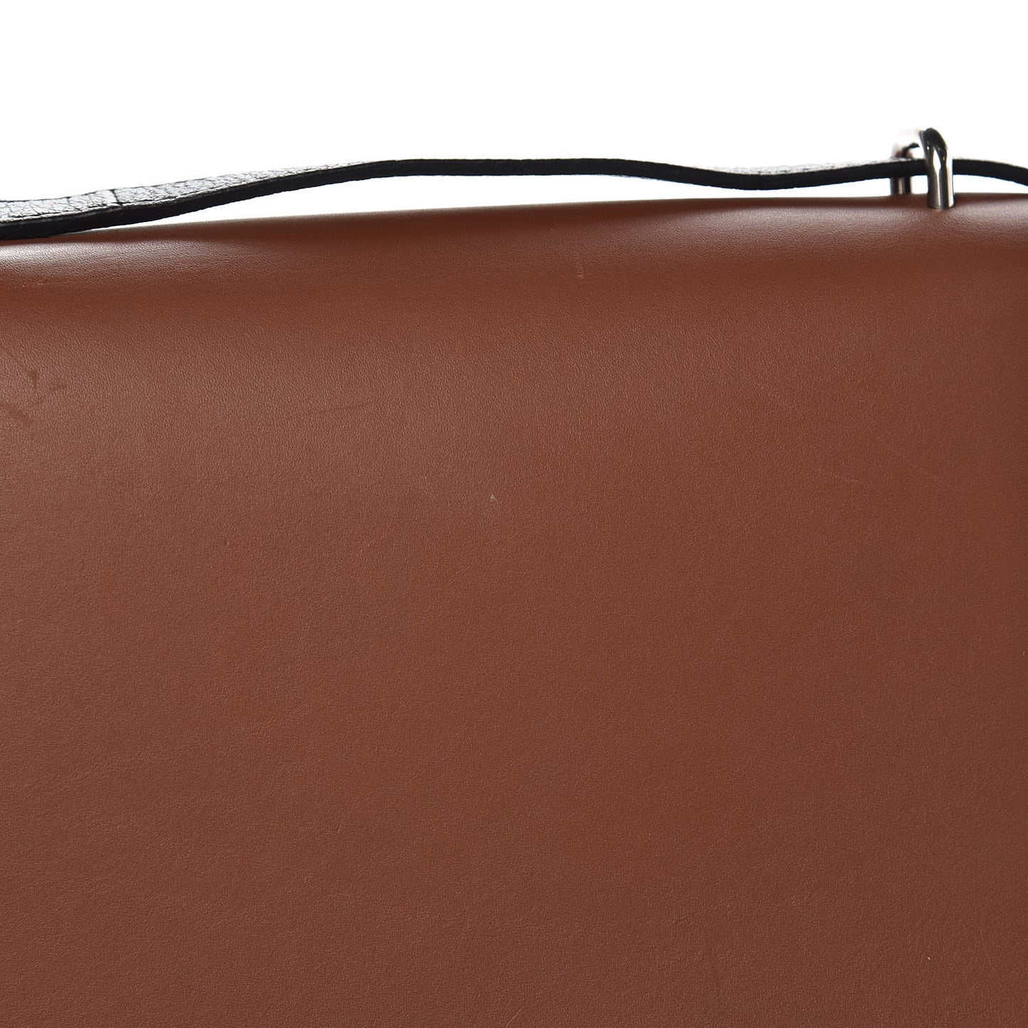 Calfskin Small D-Ring Bag Tan Black