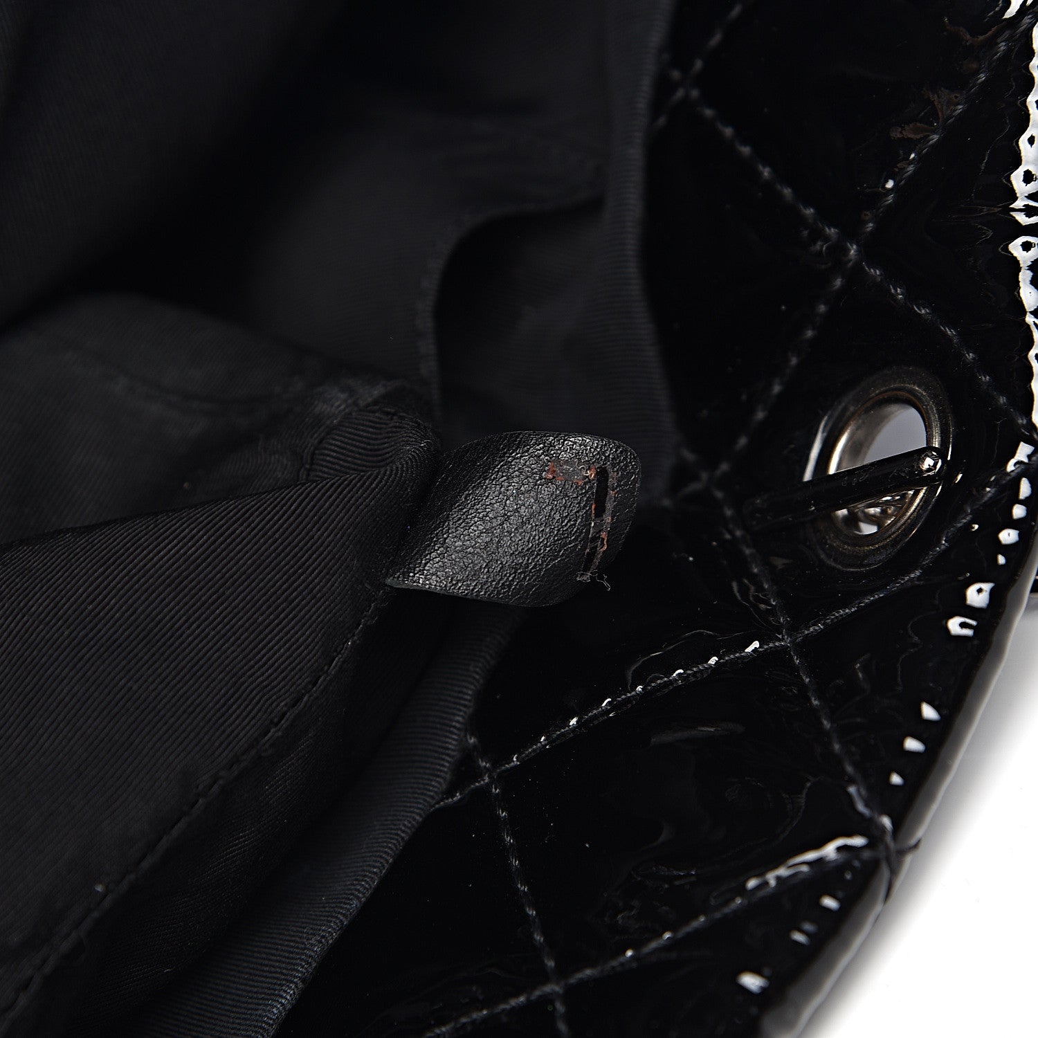 Chanel Patent Quilted Large Chic and Glitter Tote Black 7 of 12