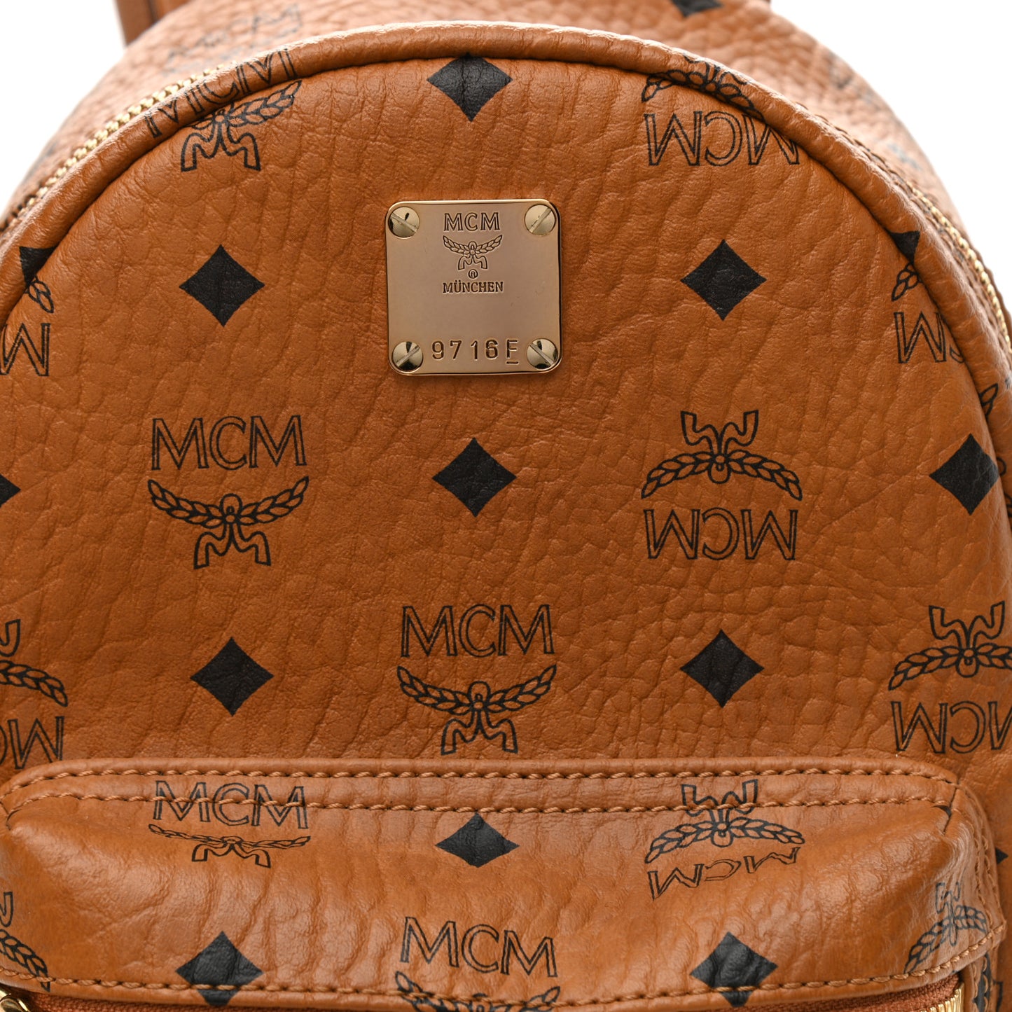 Visetos Side Stud Mini Stark Backpack Cognac
