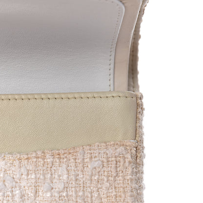 Chanel Tweed Medium Double Flap White 19 of 26