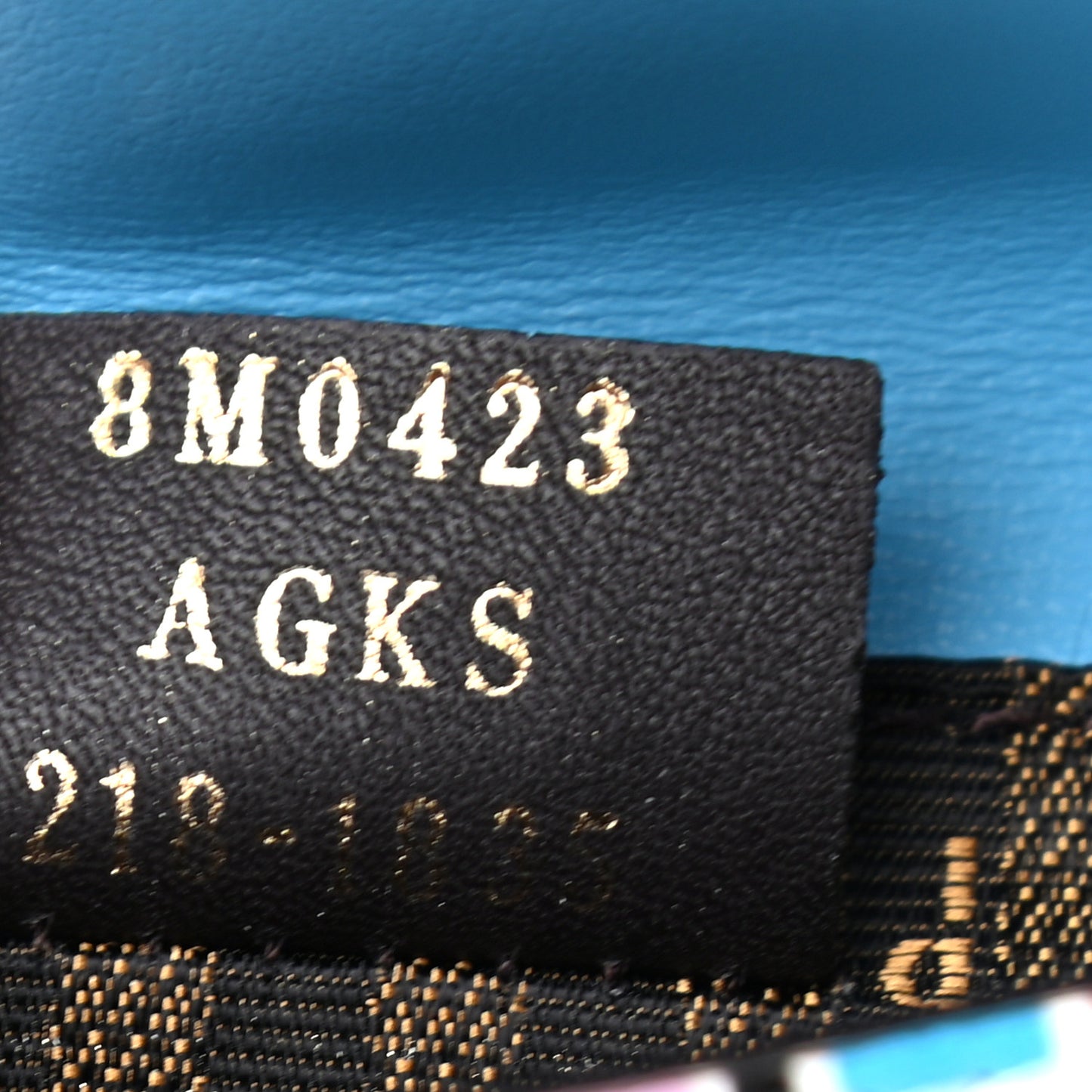 X SARAH COLEMAN Vitello Liberty Ceylon Micro FF Fish Eye Embossed Fold Over Card Holder Wallet Multicolor Cyber Blue