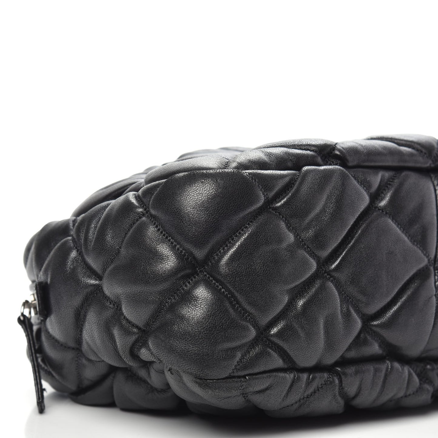 Lambskin Bubble Quilt Camera Case Black