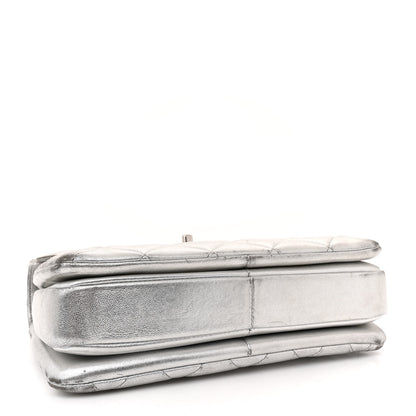 Chanel Metallic Lambskin Quilted Small Trendy CC Flap Dual Handle Bag Silver 4 of 19