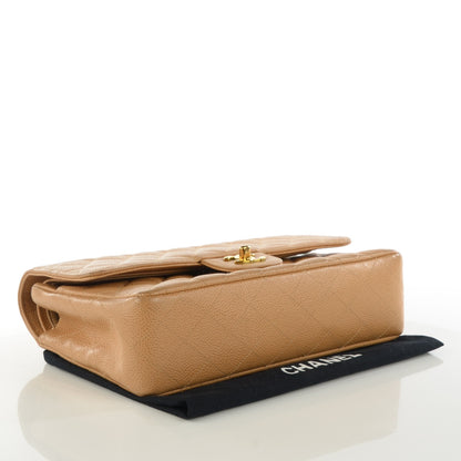 Chanel Caviar Quilted Medium Double Flap Beige 4 of 10