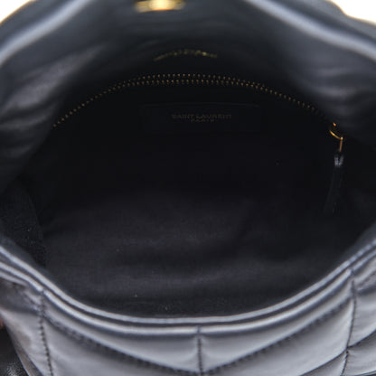 Saint Laurent Lambskin Quilted Toy Loulou Puffer Monogram Chain Satchel Black 5 of 12