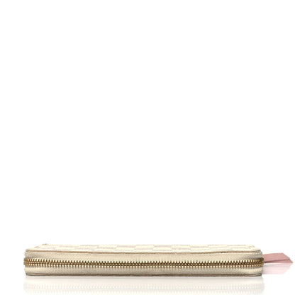 Louis Vuitton Damier Azur Clemence Wallet Rose Ballerine 10 of 11